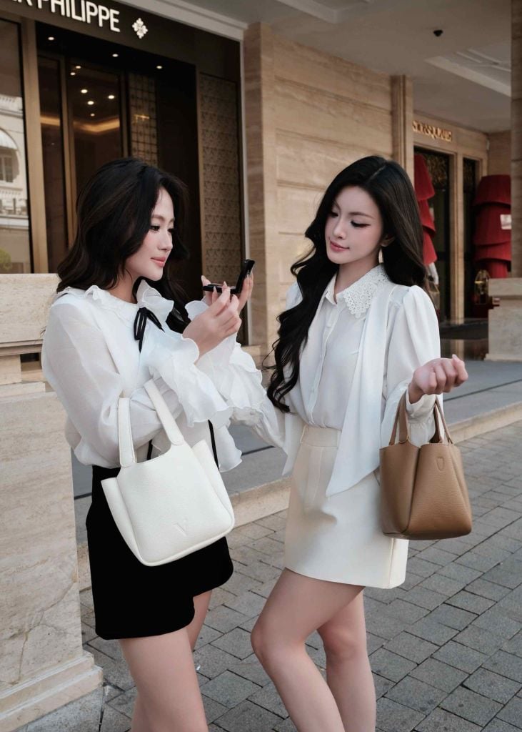 Ella Bucket Handbag - Túi xách da bucket nữ