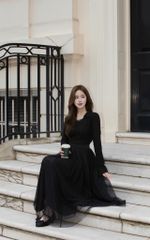 Jenni Top - Áo thun gân dài tay cổ bẻ