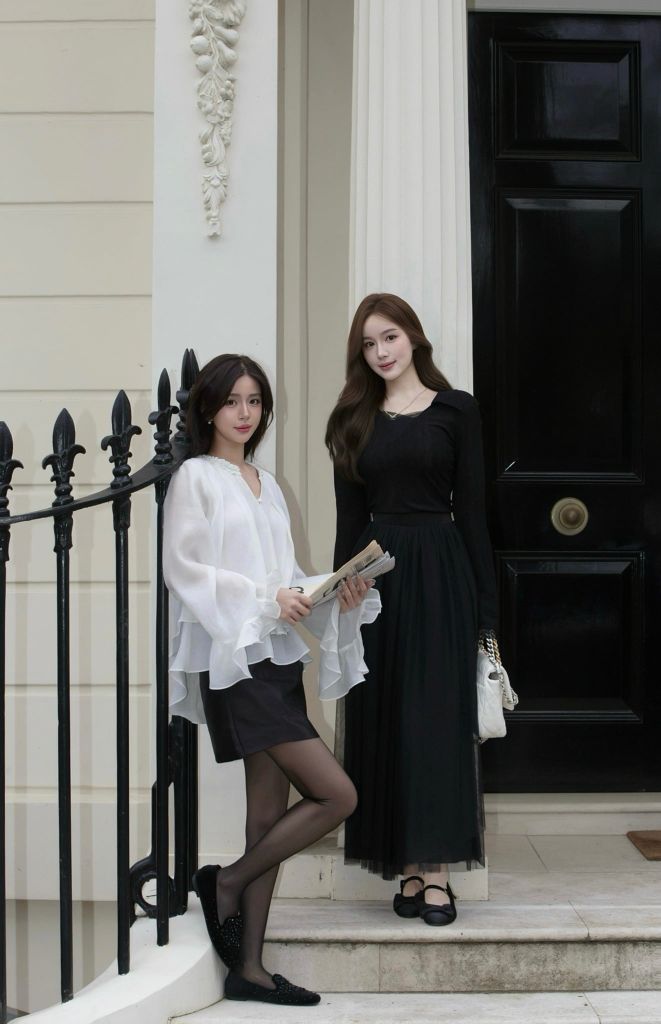 Jenni Top - Áo thun gân dài tay cổ bẻ