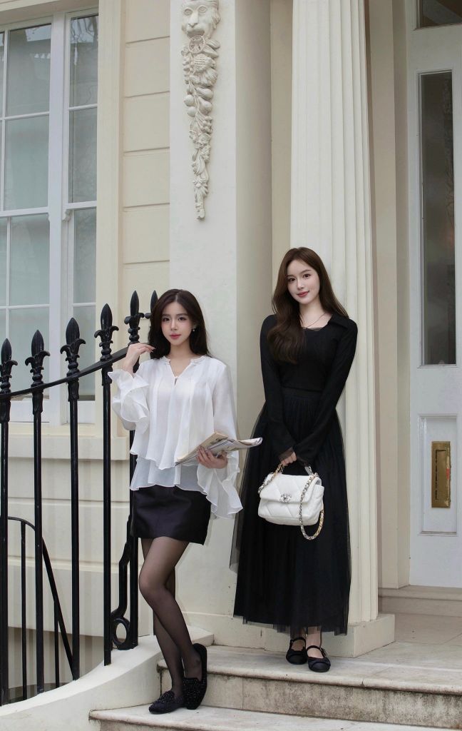 Jenni Top - Áo thun gân dài tay cổ bẻ