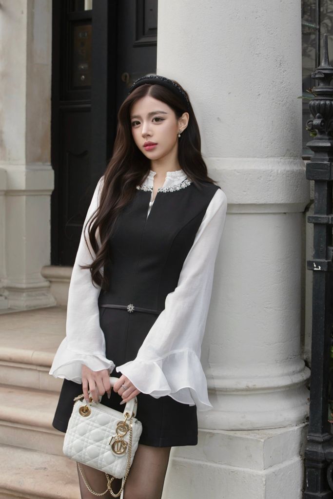 Lisa Shirt - Sơmi tơ tay bồng