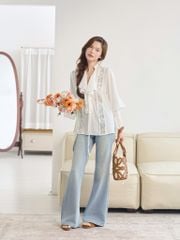 Glow Jeans - Quần jeans loe đính đá