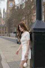 Amelie Top - Áo dệt kim cổ bèo nhún