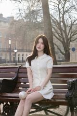 Amelie Top - Áo dệt kim cổ bèo nhún