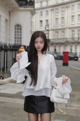 Lisa Shirt - Sơmi tơ tay bồng