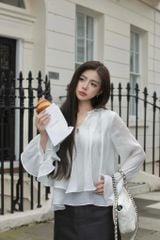 Lisa Shirt - Sơmi tơ tay bồng
