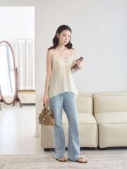 Starlight Jeans - Quần jeans ống xuông đính đá bên hông