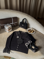 Luna Top -  Áo len cổ V