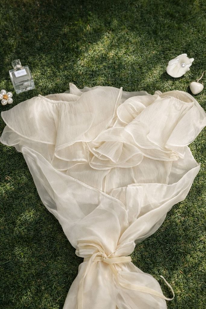 Magnolia Top - Áo trễ vai bèo nhún