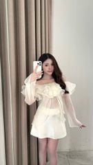 Magnolia Top - Áo trễ vai bèo nhún