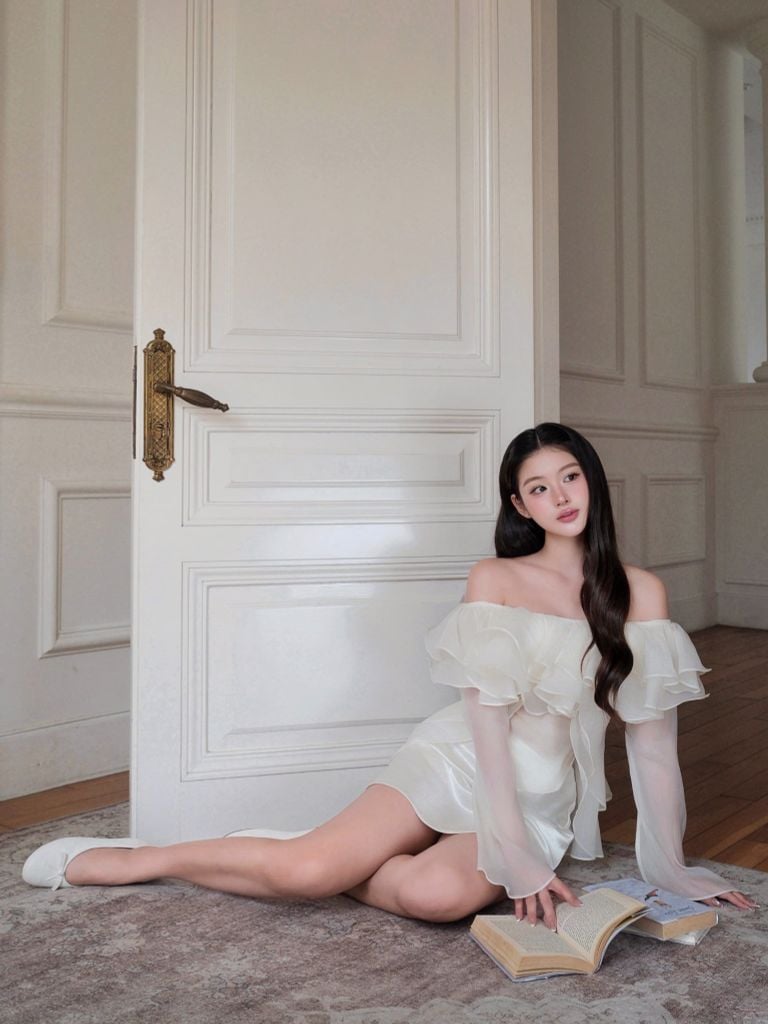 Magnolia Top - Áo trễ vai bèo nhún