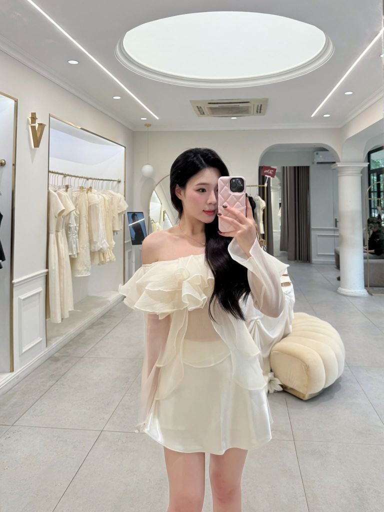 Magnolia Top - Áo trễ vai bèo nhún