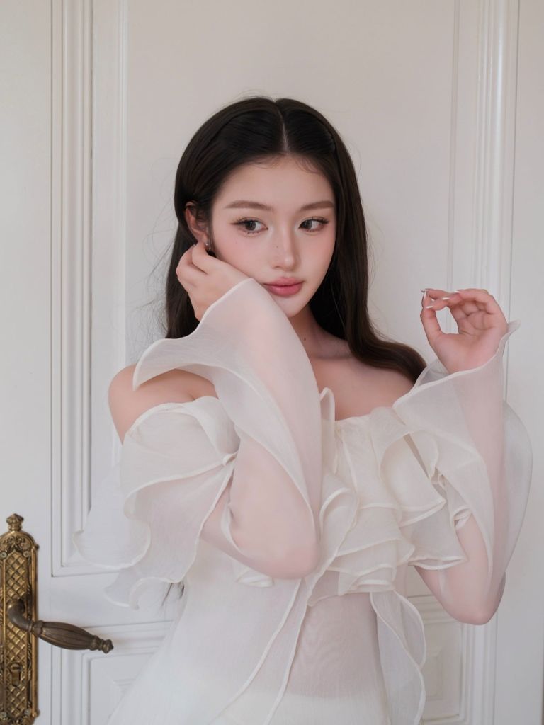 Magnolia Top - Áo trễ vai bèo nhún