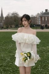 Magnolia Top - Áo trễ vai bèo nhún