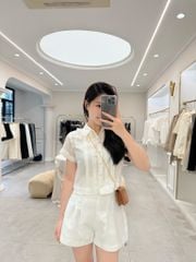 Mia Shirt - Áo croptop phối