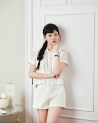 Mia Shirt - Áo croptop phối