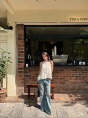 Glow Jeans - Quần jeans loe đính đá