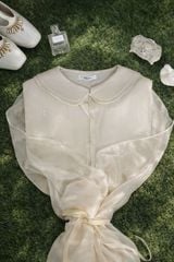 Milky Top - Áo tơ cổ sen