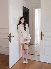 Milky Top - Áo tơ cổ sen