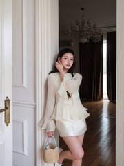 Milky Top - Áo tơ cổ sen