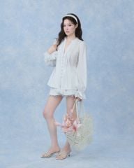 Nabi Shirt - Sơmi tơ tay hoa
