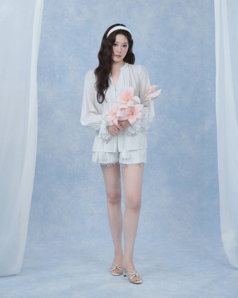 Nabi Shirt - Sơmi tơ tay hoa
