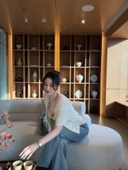 Nami Set - Set áo ba lỗ và cardigan viền sóng