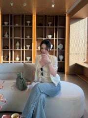 Nami Set - Set áo ba lỗ và cardigan viền sóng