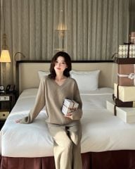 Noelle Jumper - Áo len cổ tim