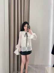 Olie Shirt -  Somi bèo nơ đen