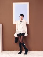 Olie Shirt -  Somi bèo nơ đen