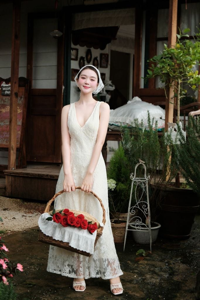 Ophelia Dress - Váy ren dáng dài 2 lớp