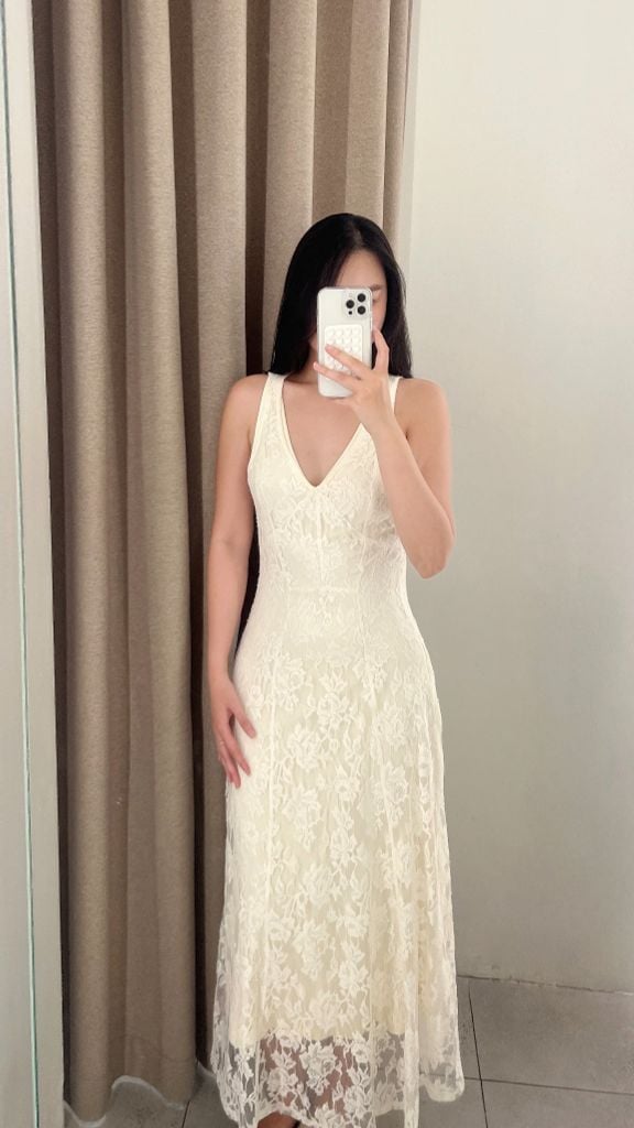 Ophelia Dress - Váy ren dáng dài 2 lớp