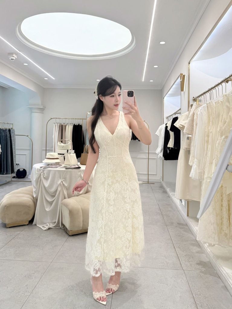 Ophelia Dress - Váy ren dáng dài 2 lớp