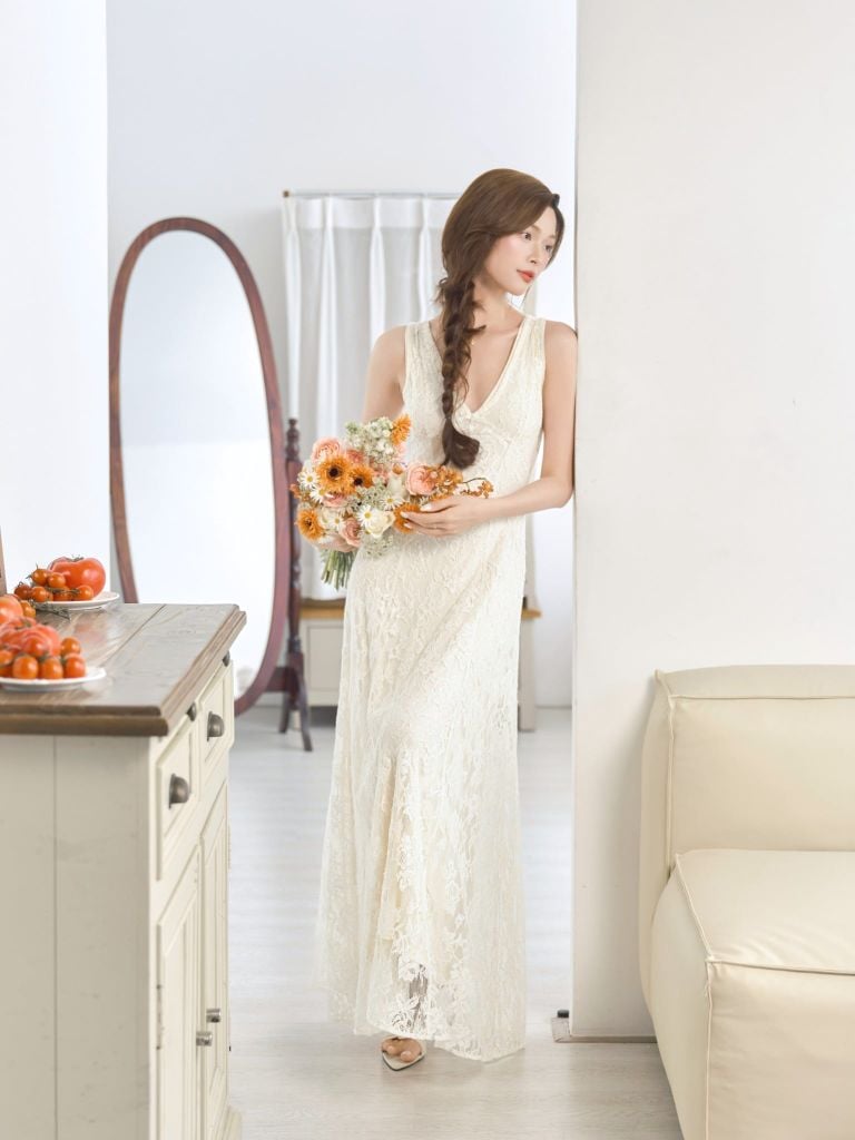 Ophelia Dress - Váy ren dáng dài 2 lớp