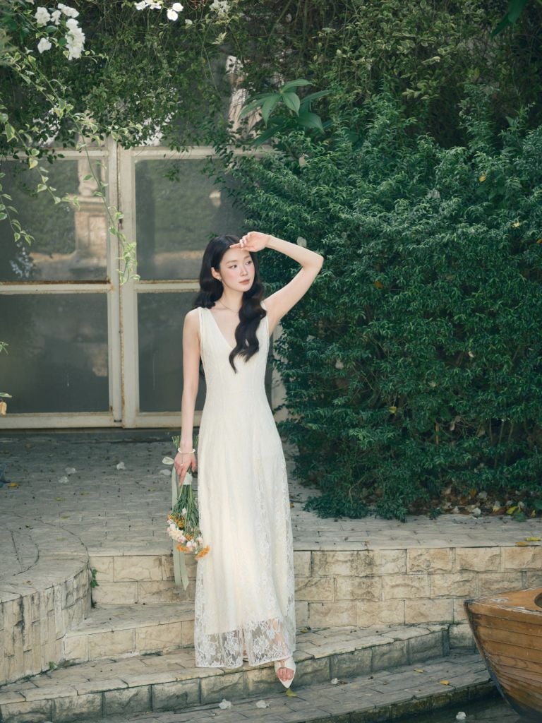 Ophelia Dress - Váy ren dáng dài 2 lớp
