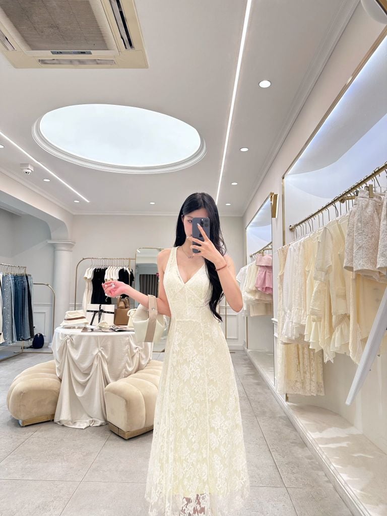 Ophelia Dress - Váy ren dáng dài 2 lớp