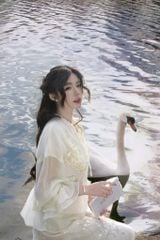 Peony Top - Sơmi suông hoạ tiết ren thêu hoa