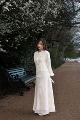 Peony Top - Sơmi suông hoạ tiết ren thêu hoa