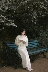 Peony Top - Sơmi suông hoạ tiết ren thêu hoa