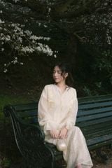 Peony Top - Sơmi suông hoạ tiết ren thêu hoa