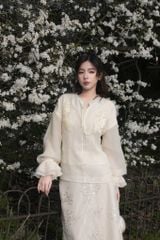 Lilan Skirt - Chân váy ren voan kim sa