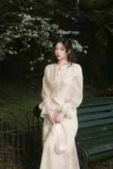 Peony Top - Sơmi suông hoạ tiết ren thêu hoa