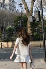 Posey Top - Áo ngắn tay nẹp đá