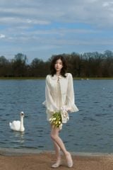 Milky Top - Áo tơ cổ sen