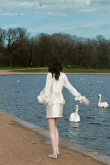 Milky Top - Áo tơ cổ sen