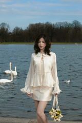 Milky Top - Áo tơ cổ sen