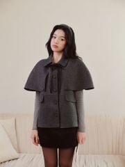 Suzy Cape - Áo dạ tay choàng đính nơ