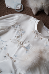 Thiên Lam - Áo lụa thêu tay phối lông