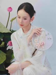 Thiên Lam - Áo lụa thêu tay phối lông